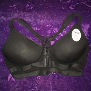 Front closure mesh racerback bra